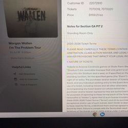 Morgan Wallen 7/18 Two PIT Tickets