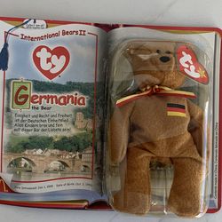 Germania the Bear.  McDonalds TY International Bears II Teeny Beanie Babies  Date Introduced: January 1, 1999