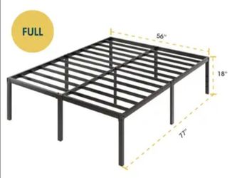 Heavy Duty Metal Platform Bed Frame / NEW STILL IN BOX 
77"L x 56"W x 18"H