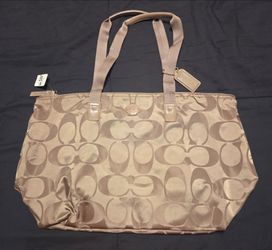 Coach Signature Nylon Tote Bag