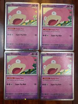 Pokemon Slowpoke MEP 086 Black Star Promo Cosmo Holo Lot of 4! NM/M ⭐️