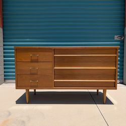 Mid Century Walnut Dresser by Bassett, c1960s- Mcm, vintage