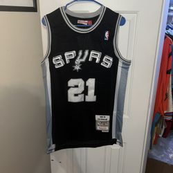 San Antonio Spurs Tim Duncan black jersey size L