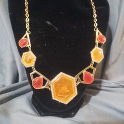 Multiple Colors Disc Necklace 