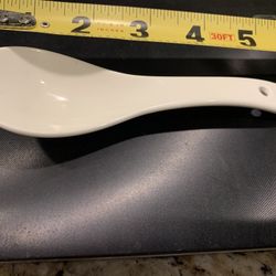 New Ceramic Glazed Soup Spoon, Large Recessed Area For Soup, Curved Handle For Comfort