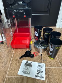 Disney Mickey Mouse Kettle Style Electric Popcorn Popper