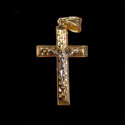 10k GOLD 2 tone Cross 