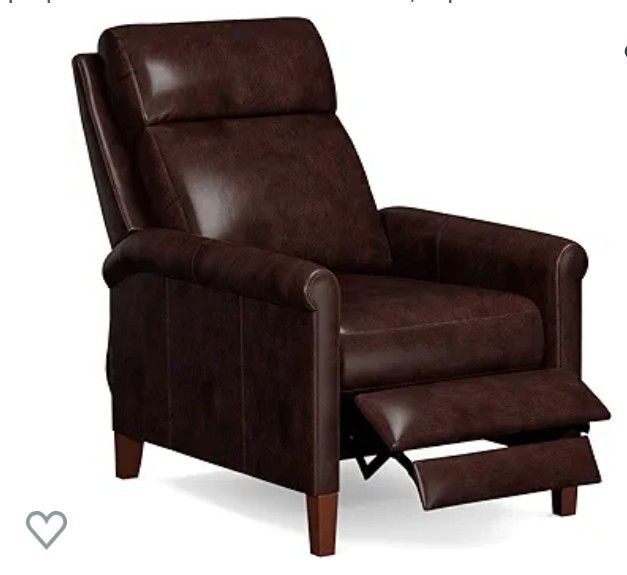 Sunset Trading Ethan Leather Manual Chair | Comfortable Rolled Arms | Contemporary Living Room Furniture | Expresso Brown Pushback Recliners, Espresso