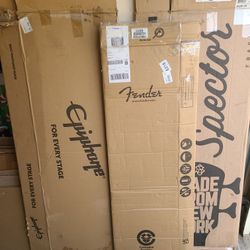 Bass & Guitar Shipping Boxes - Used Once and in Good Condition Various Sizes - Unbranded And Branded - 13 in Total