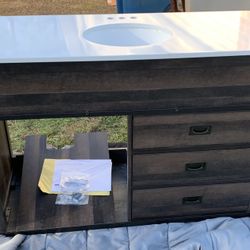 Bath Room Sink And Cabinet  