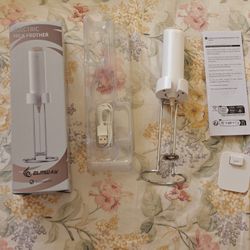 Moving sale! Rechargeable Milk Frother with Charging Stand & Wall Mount, Coffee Frother