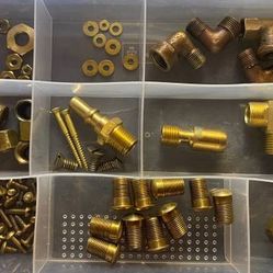 Case of Brass fittings & Hardware 101 items 