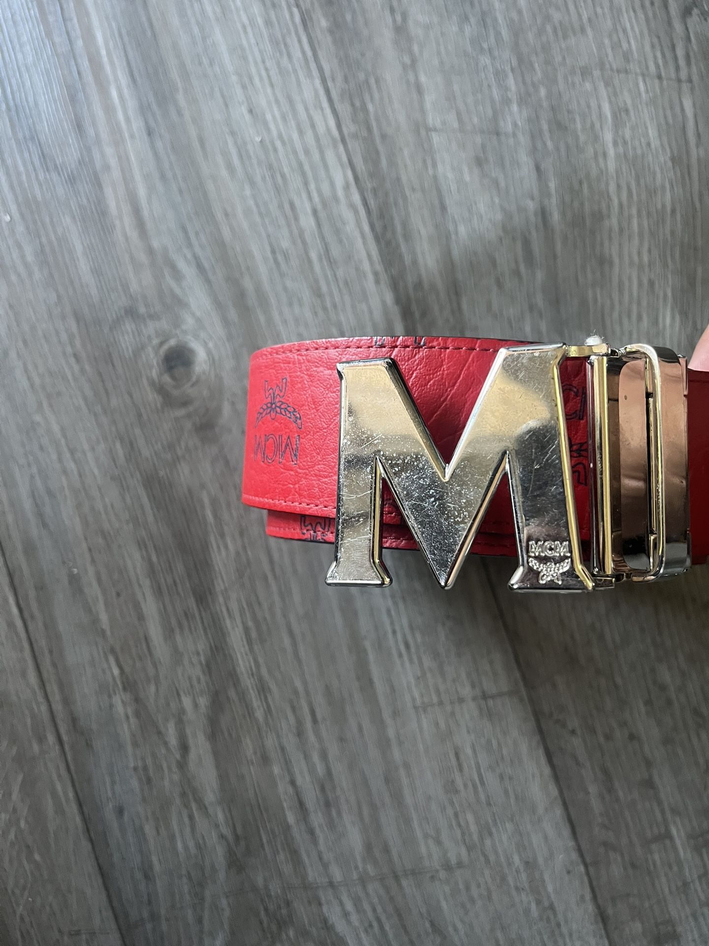 red mcm belt