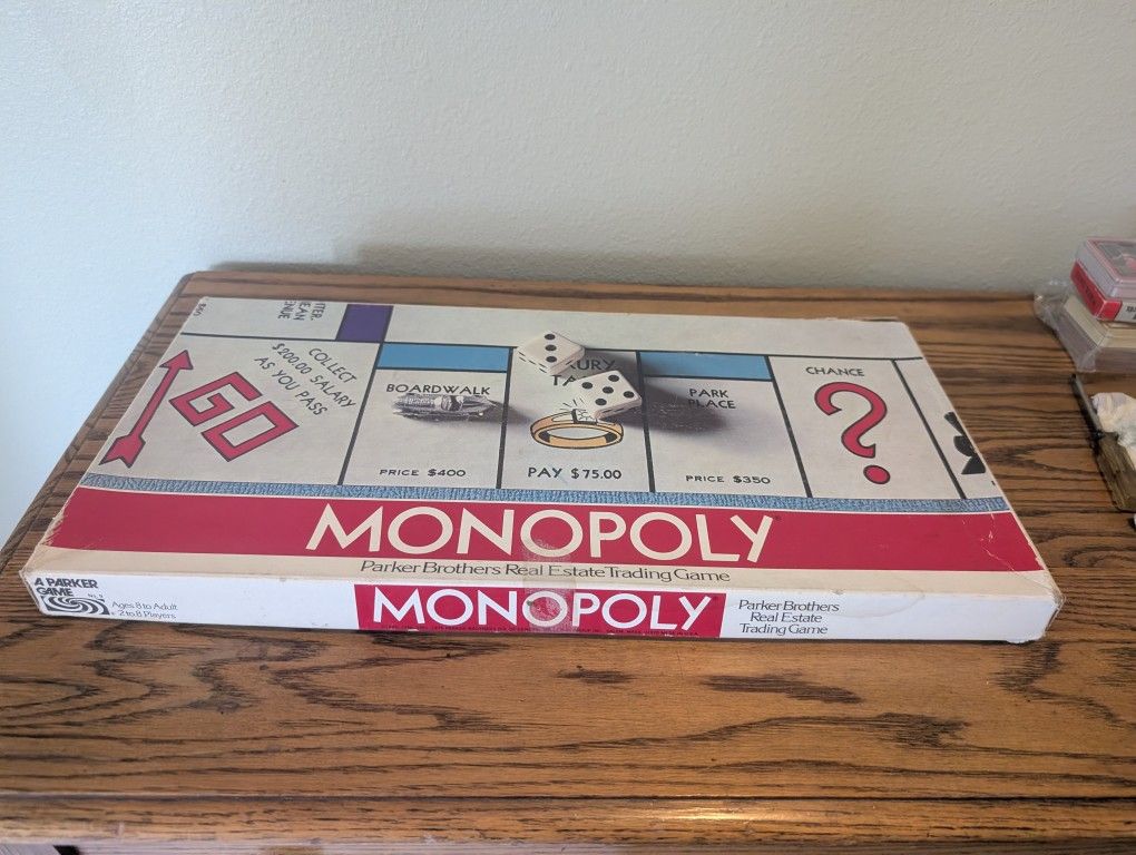 1985 Monopoly Board Game Vintage Parker Brothers No. 0009 Preowned Complete