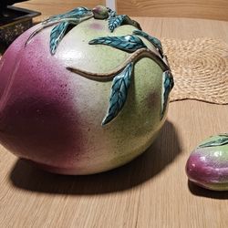 Authenticated Chinese Porcelain Peaches (Set Of 2)