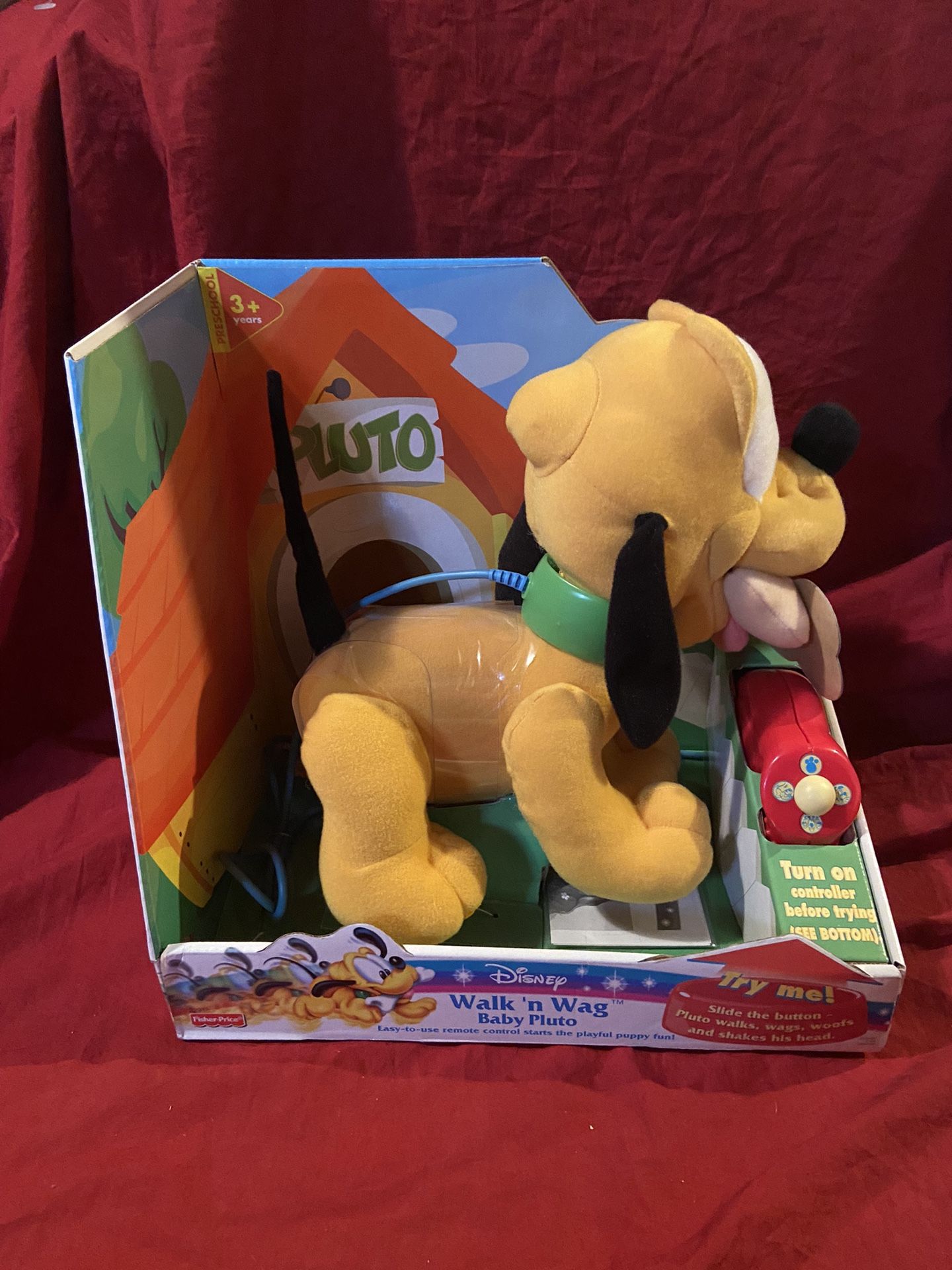 NEW Vintage 1999 Baby Pluto Walk n’ Wag Plush Disney Fisher Price