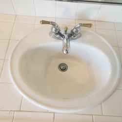 3 Kohler bathroom vanity sinks + Faucets And Drains 18x20