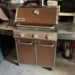 (Orange) Weber Genesis Large Grill BBQ 3-Burners