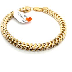 10k Gold Bracelet 8” Diamond Cut Franco 5.5mm 12.4grams 140560 15