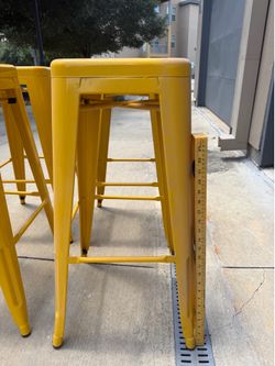 Yellow bar stools