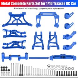 Metal Aluminum Full Set For 1/10 TRAXXAS SLASH Rustler 4x4 RC Car Body Upgrade parts Kit Blue