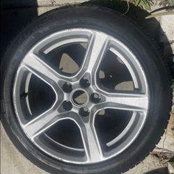 1 — 245/45r18 5x4.72 5x120 Stock Chevy Camaro S10 Bmw Wheel Rim Good 80% Treads Tire!!!