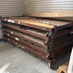 Heavy-Duty Steel Rolling Platform Carts – Industrial Warehouse Dollies