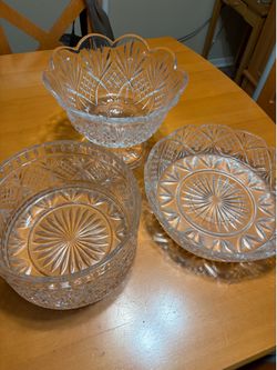 Crystal Bowls Set of 3
