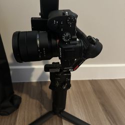 Sony A7iii camera with lens and gimbal 
