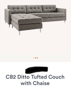 CB2 Tufted Couch with Chaise