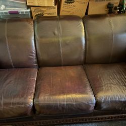 Pleather Sofa  &Love Seat