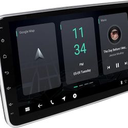 10.1 inch Universal Android 11 Single Din Car Stereo Adjustable Capacitive IPS Touchscreen