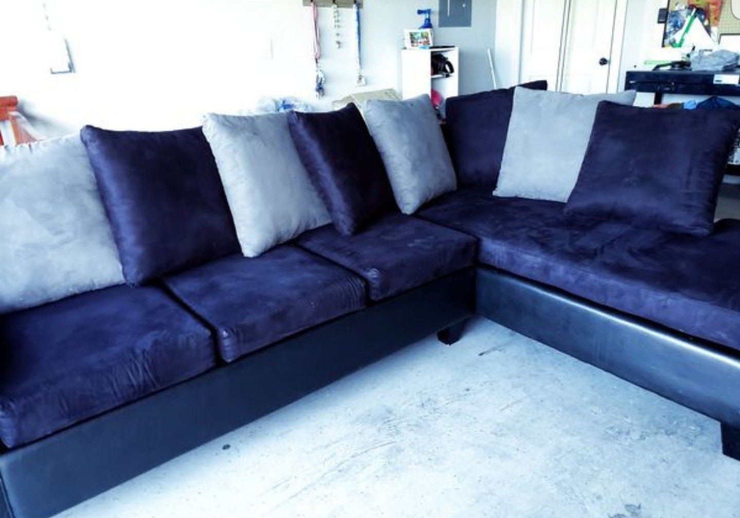 Black and grey Sectional