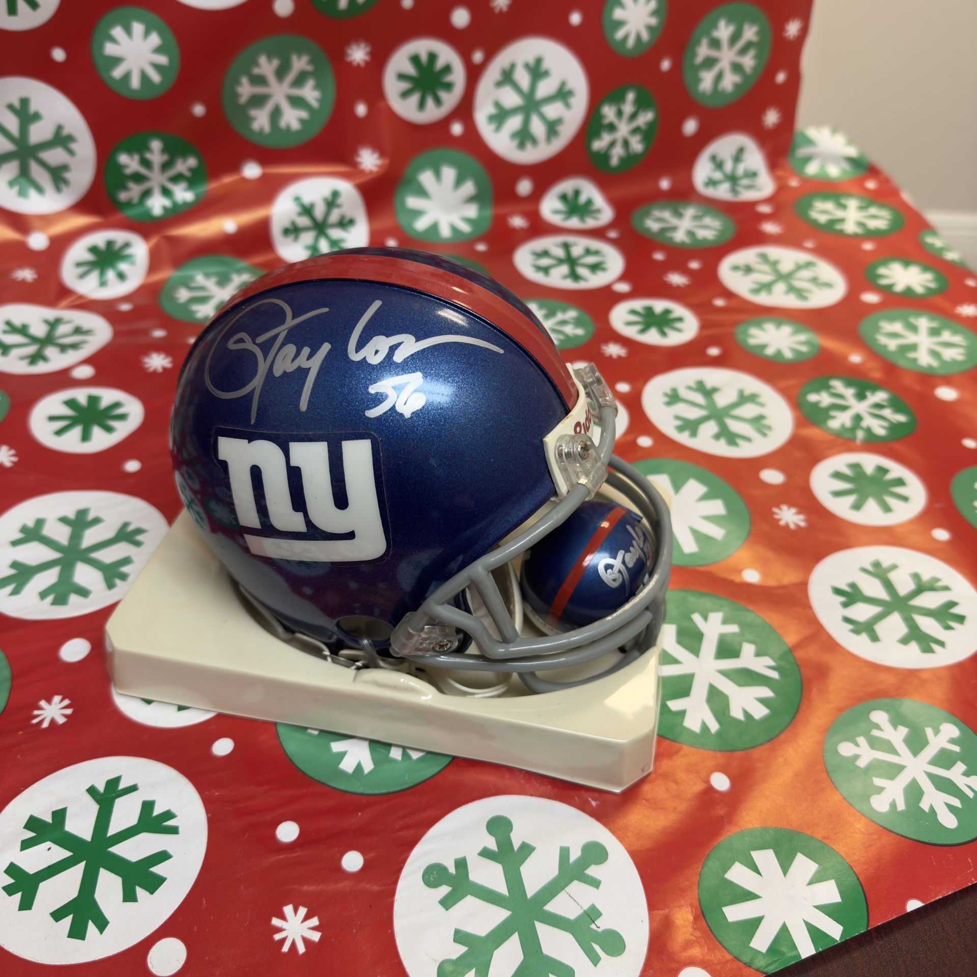 Lawrence Taylor Autographed Mini And Tiny Helmet New York Giants