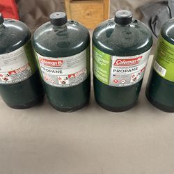 Empty Coleman Propane Camping Gas 16 oz Tanks (4-pack)