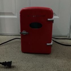 Red Mini Refrigerator 