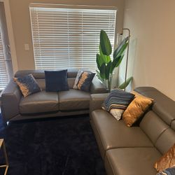 2 Piece Sofa Set Leather Italia USA (Authentic Italian Leather