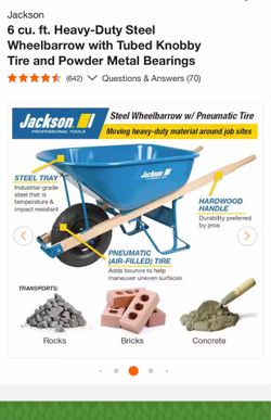 6 cu ft wheelbarrow