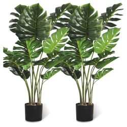 Artificial Monstera Plant - 2 Pk