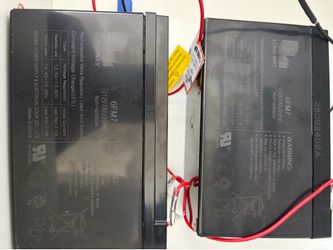 Dead 24V (Two 12V 7Ah) Long Way Batteries for Scrap / Fishing Weights