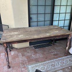 Wood Table 72 X 35 