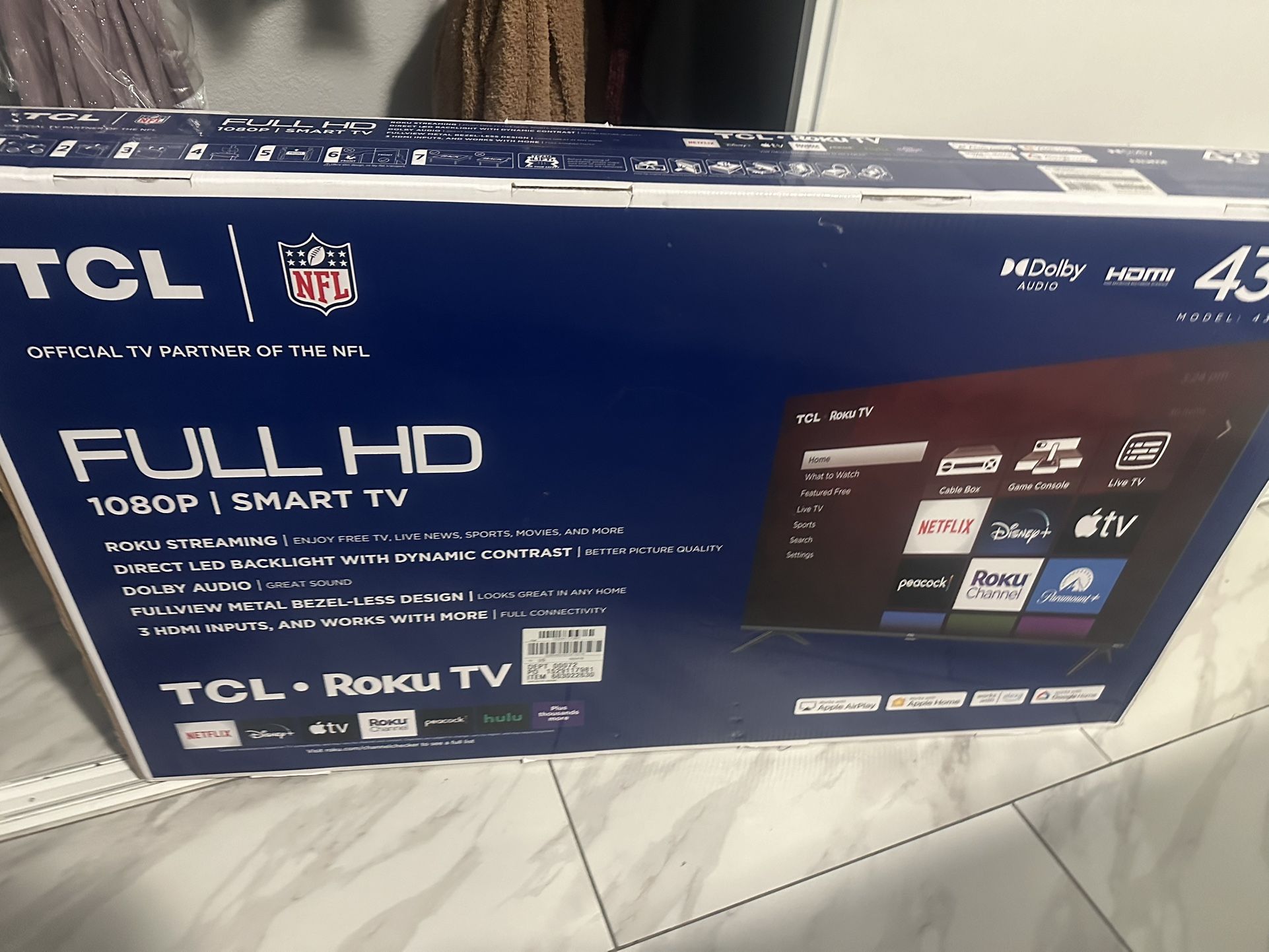 TCL Roku Smart Tv 43”