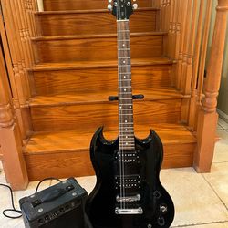 Epiphone SG Guitar w/ Peavey Amp