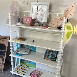 Cute White Book Shelf Or Plant Stand 