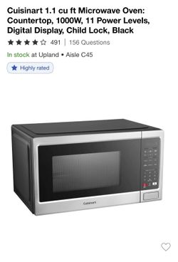 Like New Cuisinart Microwave. Used For Only A Few Weeks