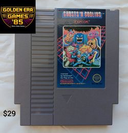 Working. Ghosts 'n Goblins Nintendo Game. Used