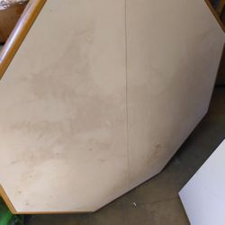 Octagon Dining Table With Leaf And Four Chairs