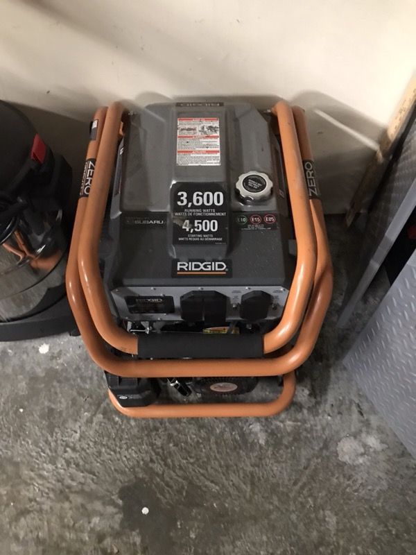 RIDGID 3600 Watt Subaru Powered Portable Generator