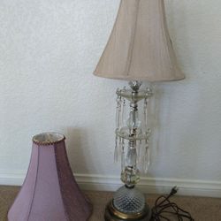 Crystal Lamp  With  Two  Shades 