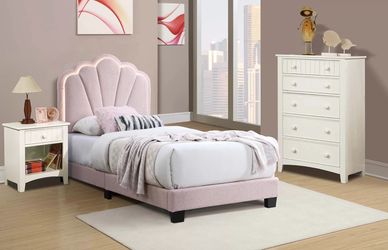 Pink LED twin Size Bed Frame 